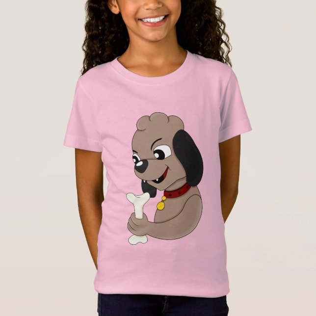 Cute puppy dog cartoon T-Shirt (Front)