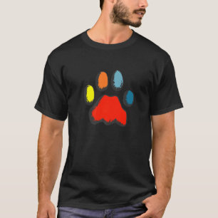 Cute Puppy Dog Cat Lover Paw Print Veterinarian Ve T-Shirt