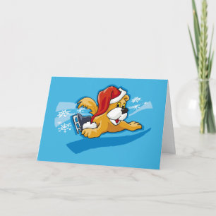 Cute Puppy Dog Christmas Card