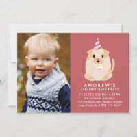 Cute Puppy Dog Custom Photo Birthday Party