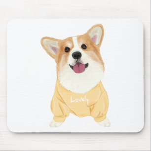 Cute Puppy Dog Gift Cartoon Pembroke Welsh Corgi Mouse Pad