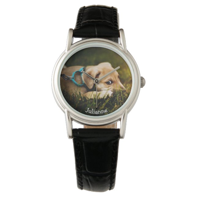 Cute Puppy Dog graphic Watch (Front)