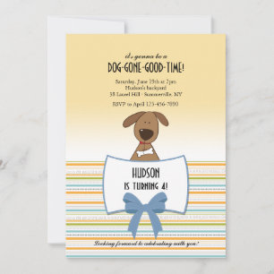 Cute Puppy Dog Invitation