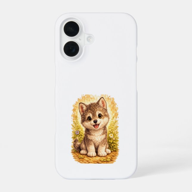 Cute Puppy Dog iPhone 16 Case Kawaii Pet (Back)