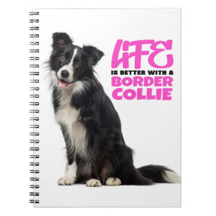 Cute Puppy Dog Lover Border Collie Notebook