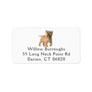 Cute Puppy Dog Lover Cairn Terrier Label