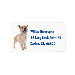 Cute Puppy Dog Lover Cairn Terrier Label