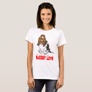 Cute Puppy Dog Lover Cartoon Basset Hound T-Shirt