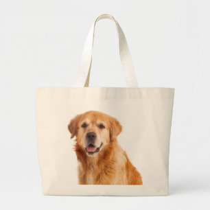 Cute Puppy Dog Lover Gift Golden Retriever Large Tote Bag