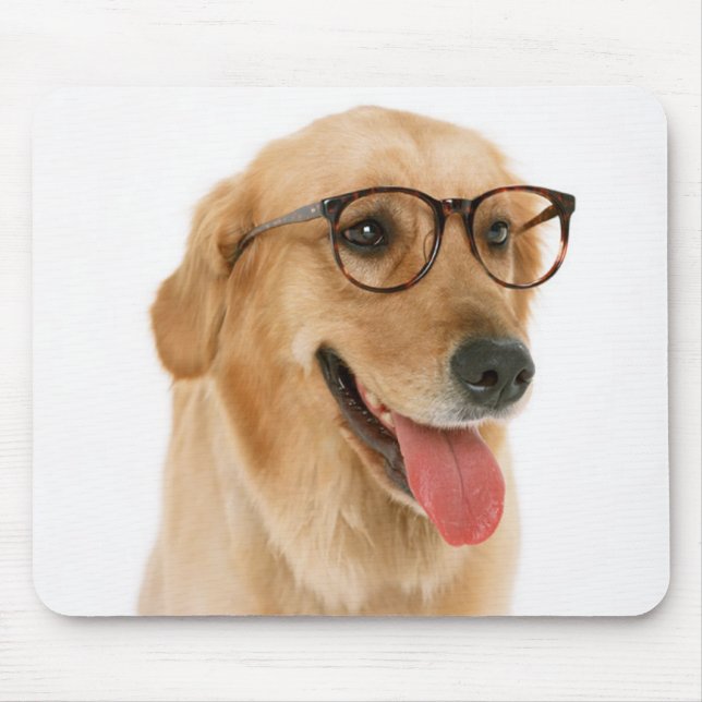 Cute Puppy Dog Lover Gift Golden Retriever Mouse Pad (Front)
