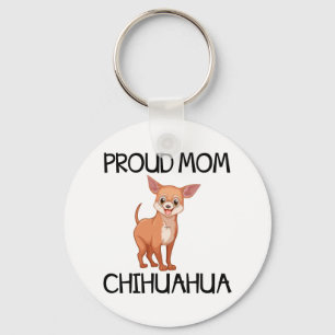 Cute Puppy Dog Mum Cartoon Chihuahua Key Ring