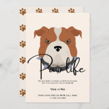 Cute puppy dog paw life party 