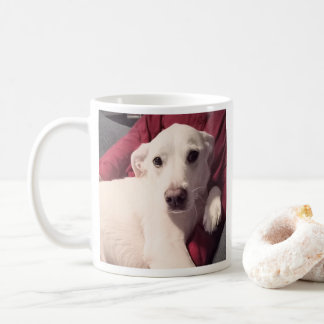 Cute Puppy Dog Photo Red and Pink Prayer Message Coffee Mug