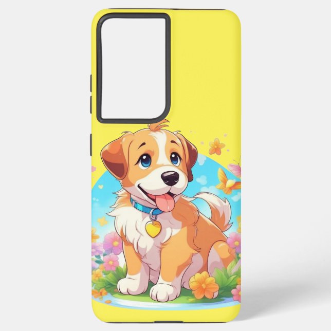 Cute Puppy Dog Samsung Galaxy S21+ Case (Back)