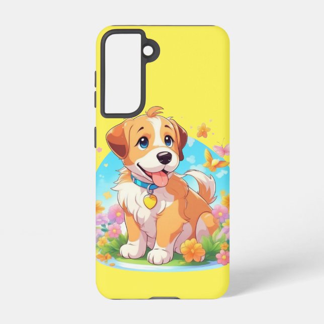 Cute Puppy Dog Samsung Galaxy S21 Case (Back)