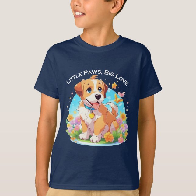 Cute Puppy Dog  T-Shirt (Front)