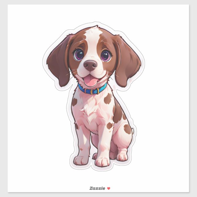 Cute Puppy Dog With A Collar (Sheet)