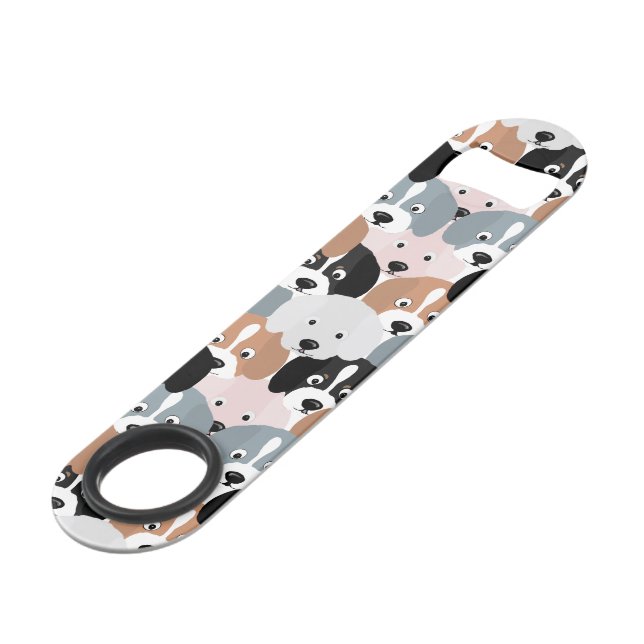 Cute Puppy Dogs Pink Black Illustration (Front Angled)