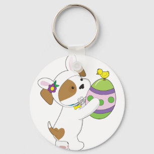 Cute Puppy Easter Egg Key Ring
