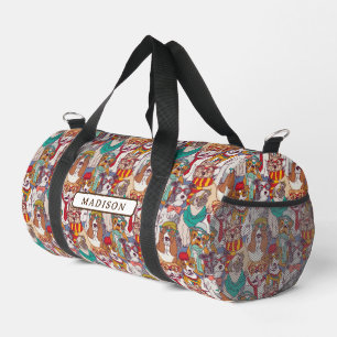 Cute Puppy Fashion Pattern Duffle Bag