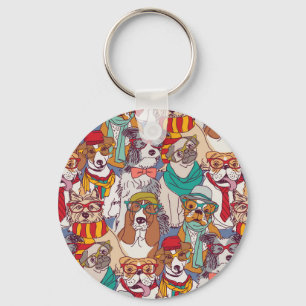 Cute Puppy Fashion Pattern Key Ring
