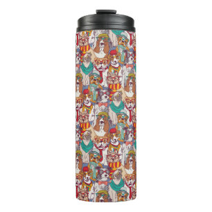 Cute Puppy Fashion Pattern Thermal Tumbler