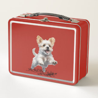 Cute Puppy for Metal Lunch Box