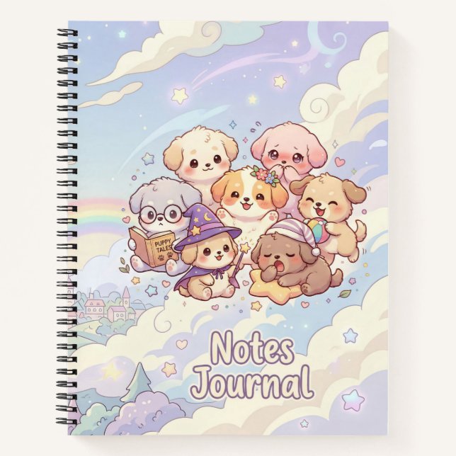 Cute Puppy Friends Notes Journal (Front)