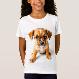 "Cute Puppy Girls T-Shirt – Adorable Dog Design