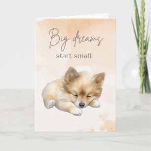 Cute Puppy Good Luck Card