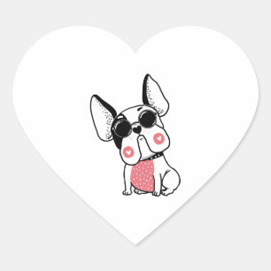cute puppy heart sticker