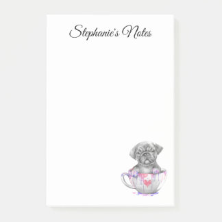 Cute Puppy In A Cup Post-it Notes