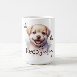 Cute Puppy Keep Smiling Custom Mug