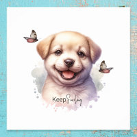 Cute Puppy Keep Smiling Poster