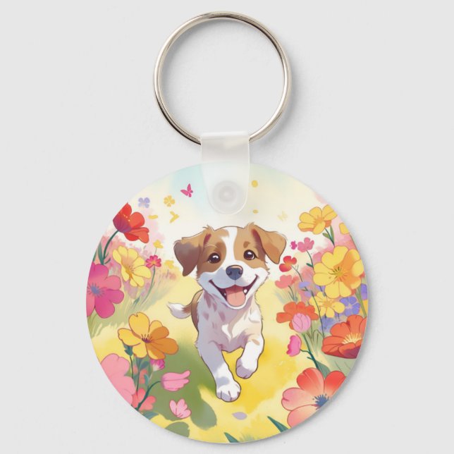 Cute Puppy Key Ring (Front)