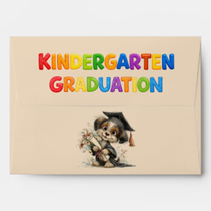 Cute Puppy Kindergarten Graduation Envelope