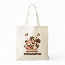 Cute Puppy & Kitten Hug - Adorable Kawaii Design
