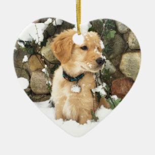 Cute Puppy lab retriever Ceramic Tree Decoration