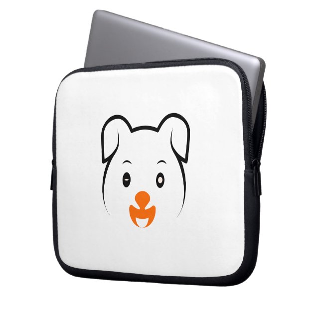 Cute Puppy Laptop Sleeve (Front Left)