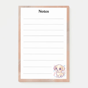 Cute Puppy Lined Notepad   Dog-Themed Stationery 