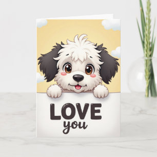 Cute Puppy Love You Card