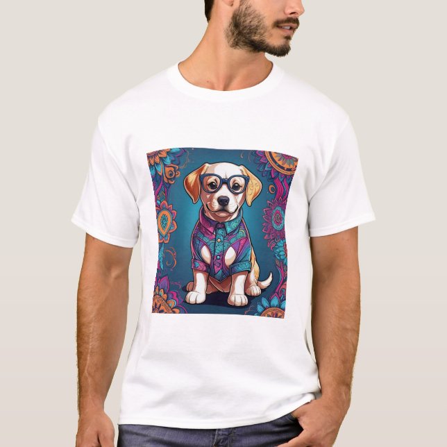 Cute Puppy Lover T-Shirt | Adorable Dog Shirt Gift (Front)
