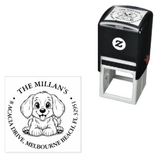 Cute puppy lover theme self-inking stamp