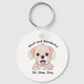 Cute Puppy Lovers Stylish Dog Mom Keychain