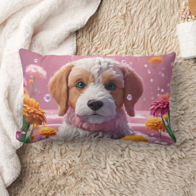 Cute Puppy - Lumbar Cushion (Blanket)