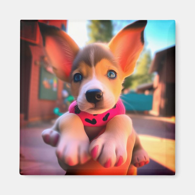 Cute Puppy Magnet (Front)