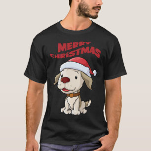 Cute puppy Merry Christmas T-Shirt