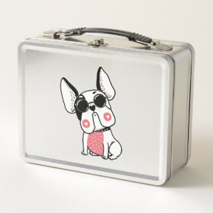 cute puppy metal lunch box