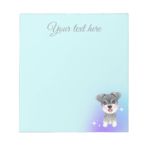 Cute Puppy Notepad with soft colour background