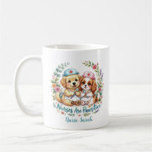 Cute Puppy Nurse Pawsitive Watercolor Personalised